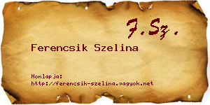Ferencsik Szelina névjegykártya